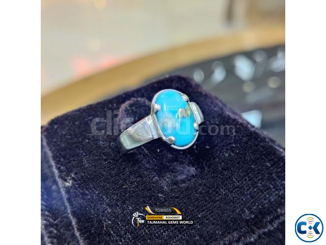 Natural Turquoise Feroza Ring Irani Nisapuri Origin Firoza R large image 3