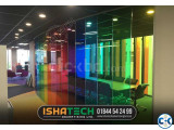 Color Glass Sticker. Frosted Printing Glass Sticker. Frosted