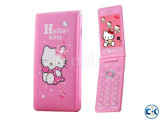 Hello Kitty D10 Folding Mobile Phone Touch Display Dual Sim