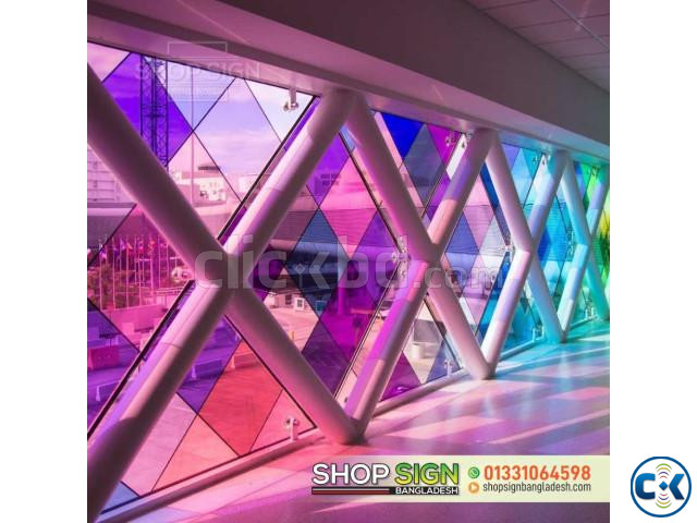 Color Glass sticker advertising large image 0