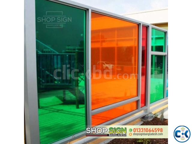 Color Glass sticker advertising large image 2