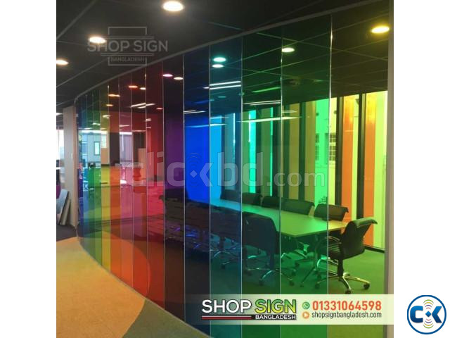 Color Glass sticker advertising large image 3