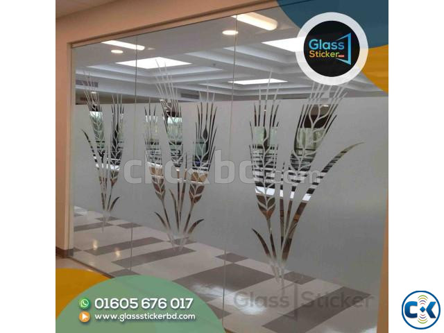 Office sliding door Glass sticker large image 2