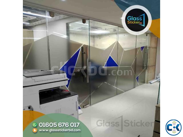 Office sliding door Glass sticker large image 1