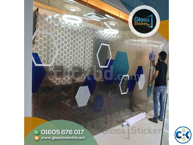 Office sliding door Glass sticker large image 2