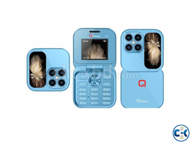Qphone Q9 Flip Phone Dual Sim Warranty Blue large image 0