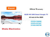Xiaomi A Pro 43 inch QLED 4K Smart Google TV 2025