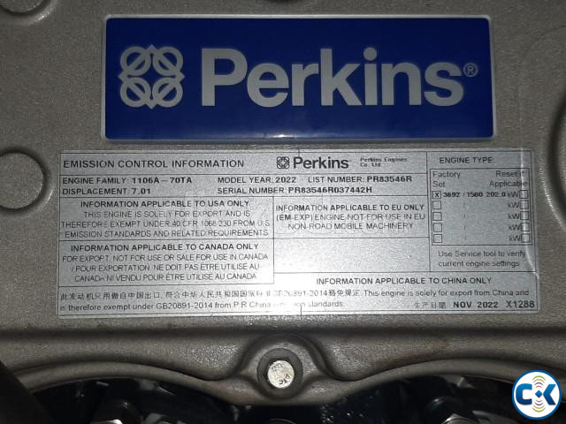 Original UK Perkins 200KVA Diesel Generator Price in BD large image 1