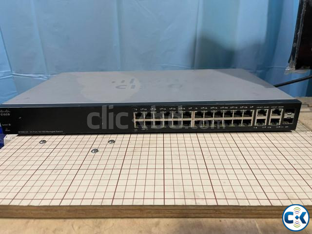 Cisco SF300-24 24-Port 10 100 Managed Switch With Gigabit Up large image 0