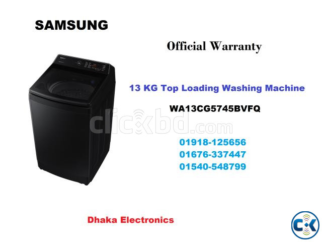 Samsung WA13CG5745BVFQ Top Load Washing Machine 13 KG large image 0