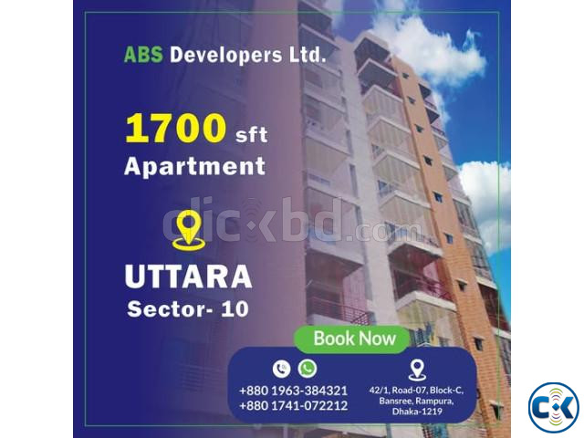 1 500 sqft Flat Apartment for Sale at UTTARA large image 2
