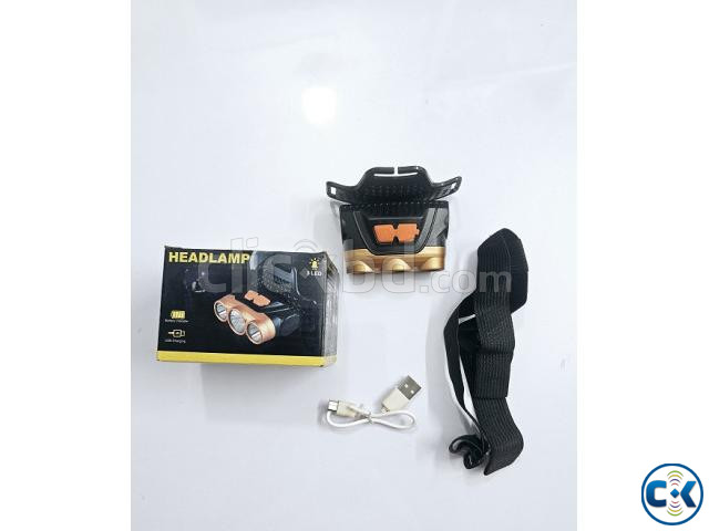 AR49 3 LED Headlamp Rechargeable Headlight large image 1