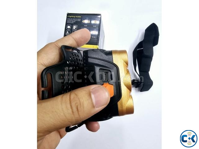 AR49 3 LED Headlamp Rechargeable Headlight large image 4