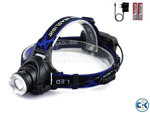 T6 High Power Headlamp Dual Battery Dual Light Headlight large image 0