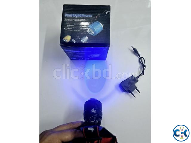 T6 High Power Headlamp Dual Battery Dual Light Headlight large image 3
