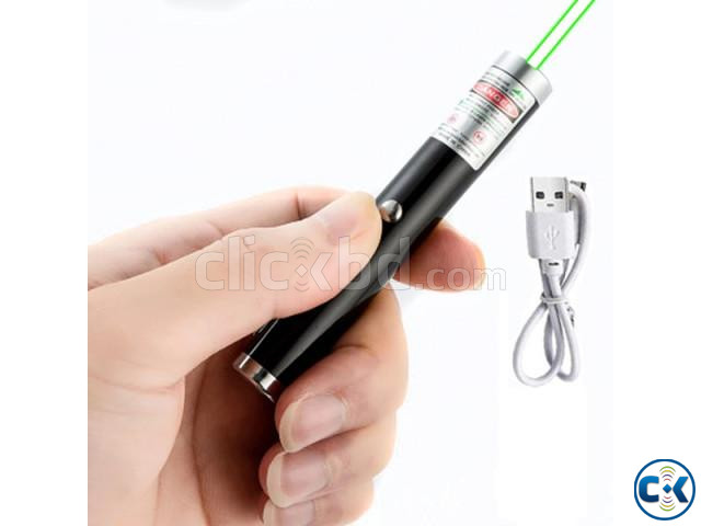 Mini Usb Charge Green Laser Pointer Rechargable large image 0
