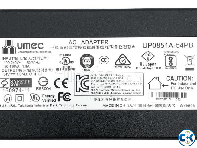 Umec UP0851A-54PB AC DC Adapter Power Supply 54V 1.574A 85W large image 3