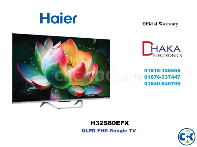 Haier 32 inch H32S80EFX QLED FHD Google TV Official large image 0