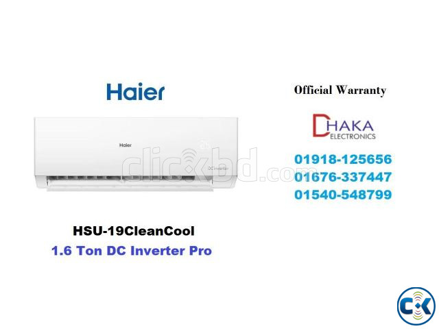 Haier 1.6 Ton DC Inverter Pro Split AC HSU-19CleanCool large image 0