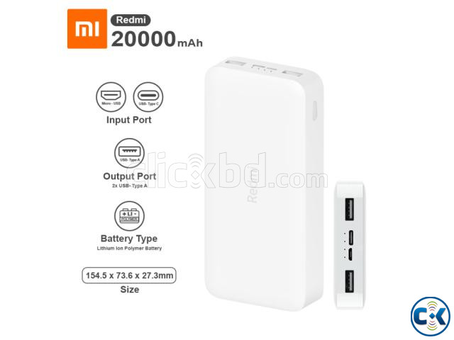 Xiaomi Redmi 20000mAh 18W QC3.0 fast Charging Version Power large image 1