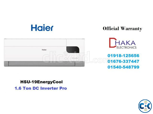 Haier 1.6 Ton HSU-19EnergyCool Pro Inverter AC Price BD large image 0