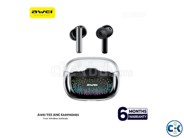 Awei T52 ANC TWS Wireless Earbuds Colorful Breathing Light H large image 1