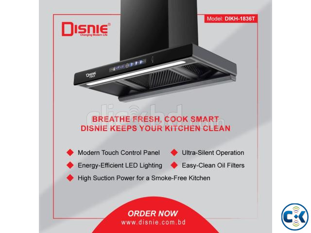 Disnie DIKH-1836R Auto Clean Kitchen Hood-36inch large image 1