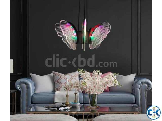 Rgb 7 Colors Butterfly Design 8-Light LED Remote Controller large image 0