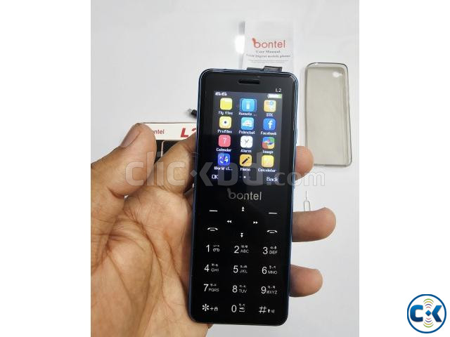 Bontel L2 Button Phone Touch Button With Back Cover Blue large image 4