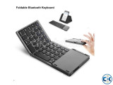 Triple Folding Portable Bluetooth Keyboard Touchpad Magnetic
