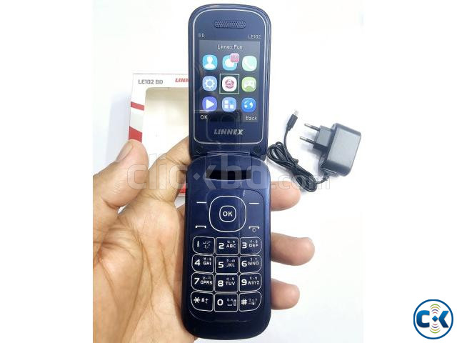 Linnex Le102 BD Folding Phone Auto Record Blue large image 2