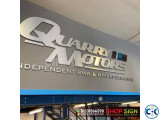 Stainless steel letter shop sign for Banks.