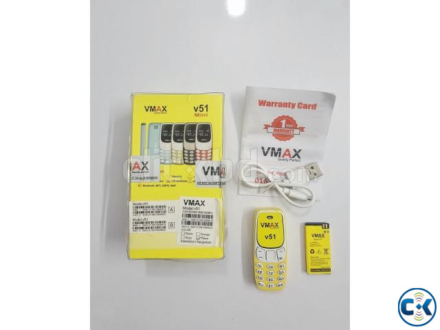 Vmax V51 Mini Phone Dual Sim Yellow large image 1
