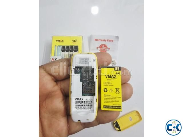 Vmax V51 Mini Phone Dual Sim Yellow large image 3