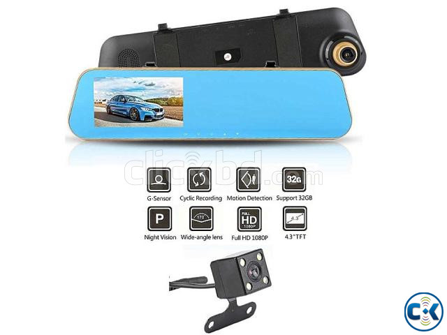Car Rear View Mirror Dual Channel Video Recorder Camera large image 0