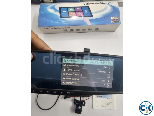 Car Rear View Mirror Dual Channel Video Recorder Camera large image 2