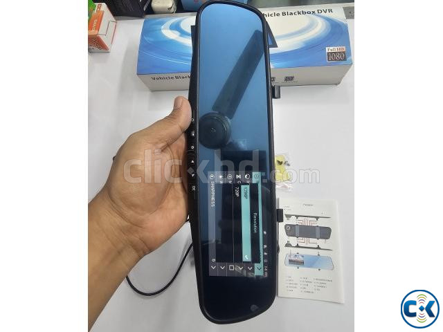 Car Rear View Mirror Dual Channel Video Recorder Camera large image 3