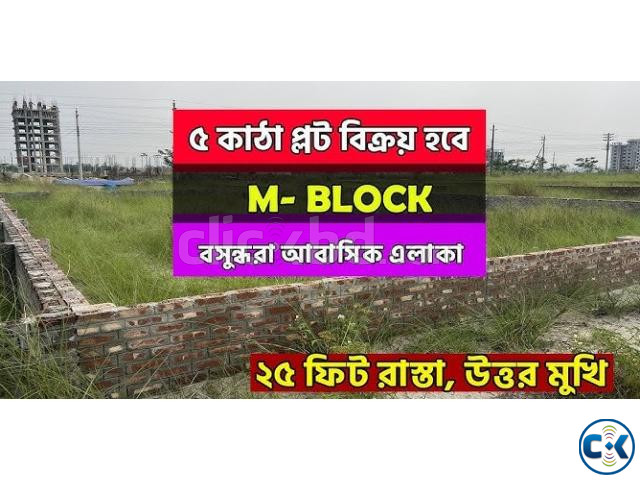 5 Katha Block - M Plot Sale Bashundhara R A large image 0