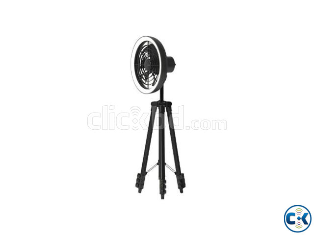 Jisulife FA17 Outdoor LED Ceiling Fan with Long Tripod Stand large image 2