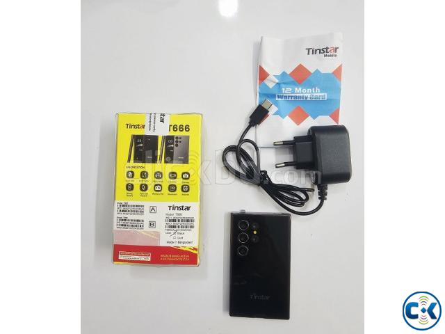 Tinstar T666 Mini Card Phone Dual Sim Black large image 4