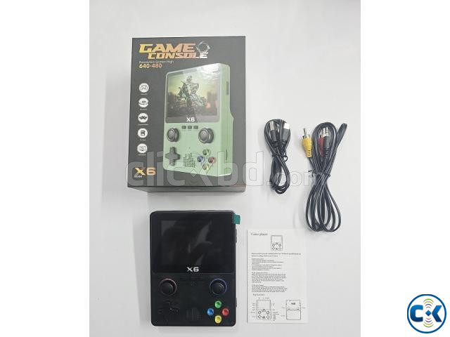 X6 Retro Handheld Game Console 32GB Kids Game Player Black large image 1