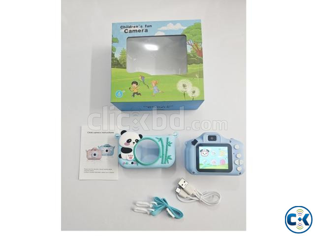 Kids Dual Video Camera With Protect Cover Blue large image 1