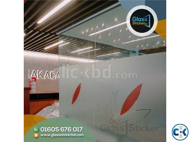 Acrylic letter logo for presentation desk. Auditorium backgr large image 2