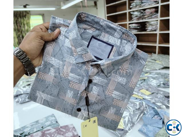 Pure Cotton full Sleeve Print Shirt for Men s large image 2