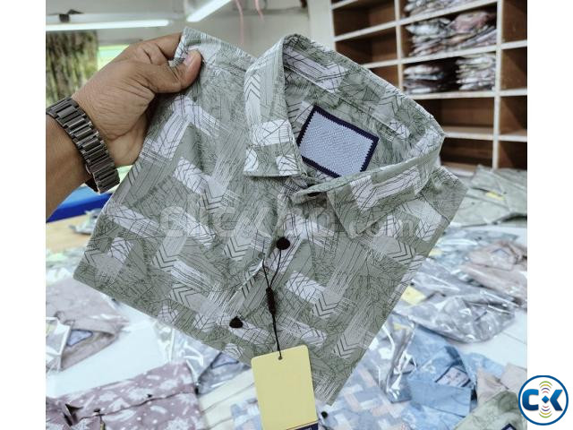 Pure Cotton full Sleeve Print Shirt for Men s large image 3