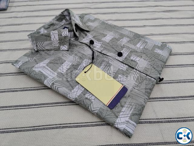 Pure Cotton full Sleeve Print Shirt for Men s large image 4