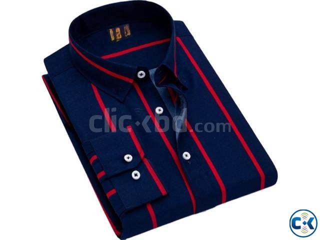 Men s Long Sleeve Stripe Print Shirt large image 1