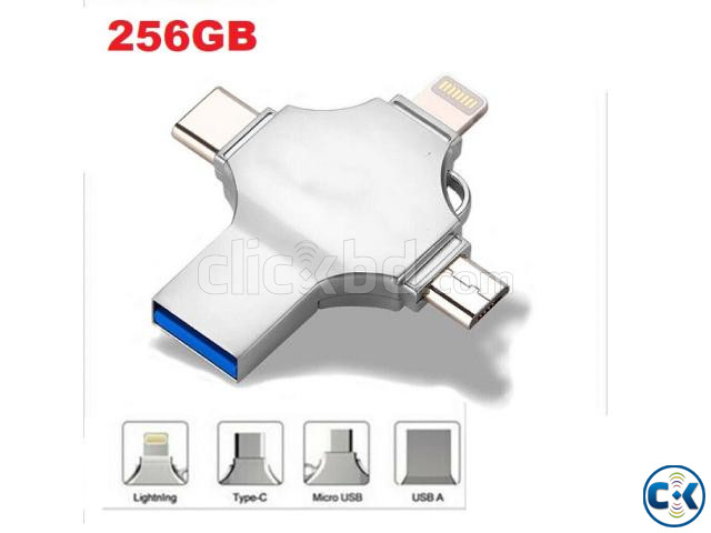 256GB 4 in 1 OTG Flash Drive Pendrive large image 0