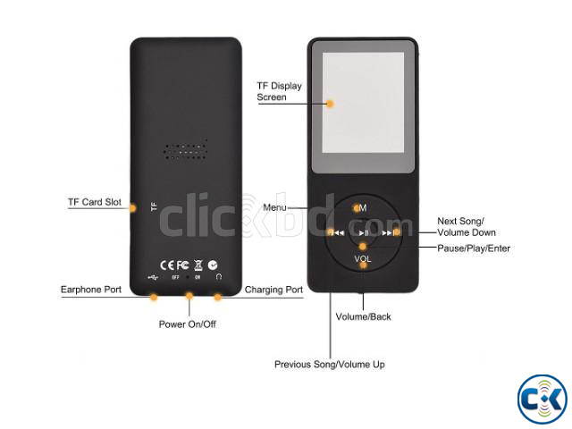 D9 MP4 Player 1.8 inch Color Screen 8GB Music Player FM Radi large image 4