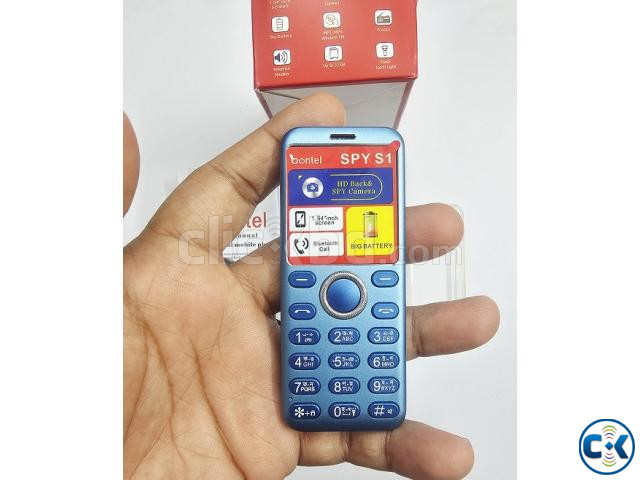 Bontel Spy S1 Mini Button Phone Metal Body Blue large image 0